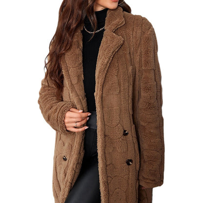 Manteau long décontracté, style mode.