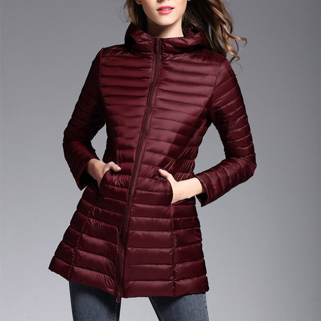 Dünne Steppjacke für Damen