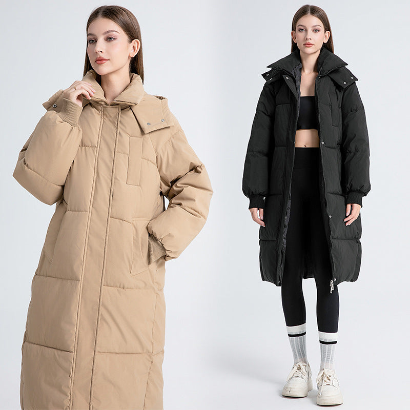 Manteau ample en coton duveté.