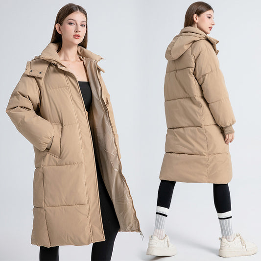 Manteau ample en coton duveté.