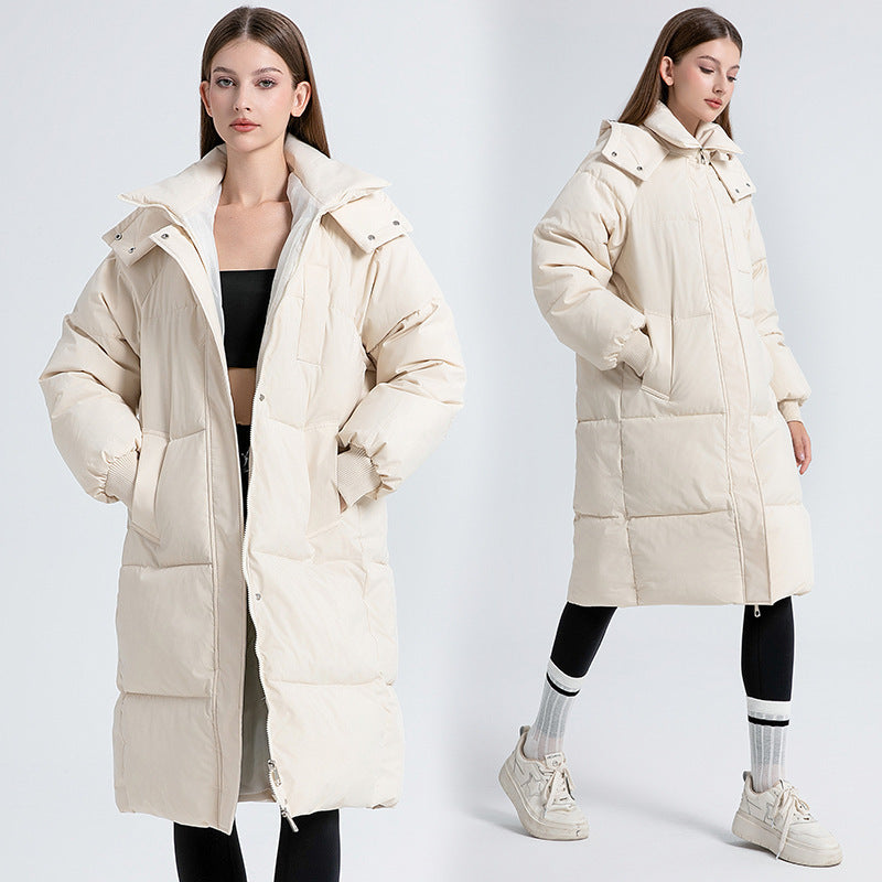 Manteau ample en coton duveté.