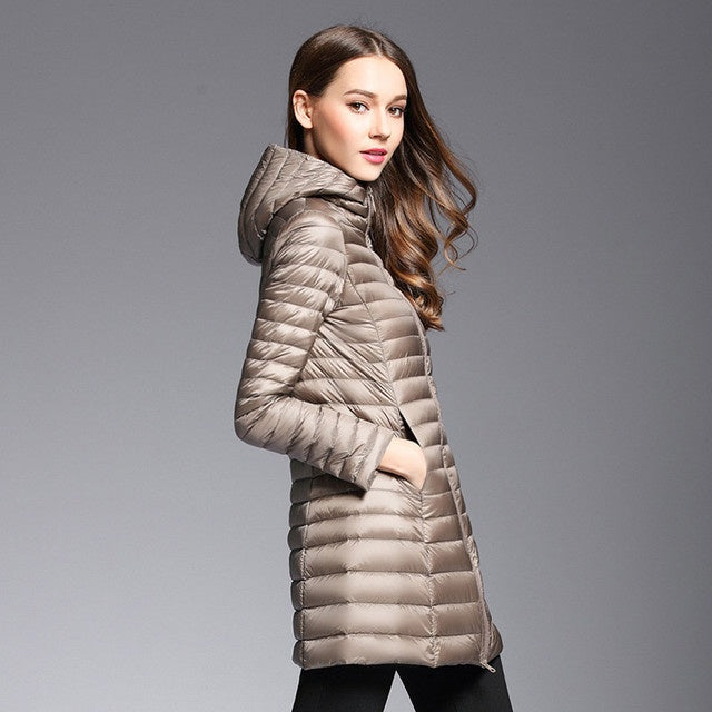 Dünne Steppjacke für Damen