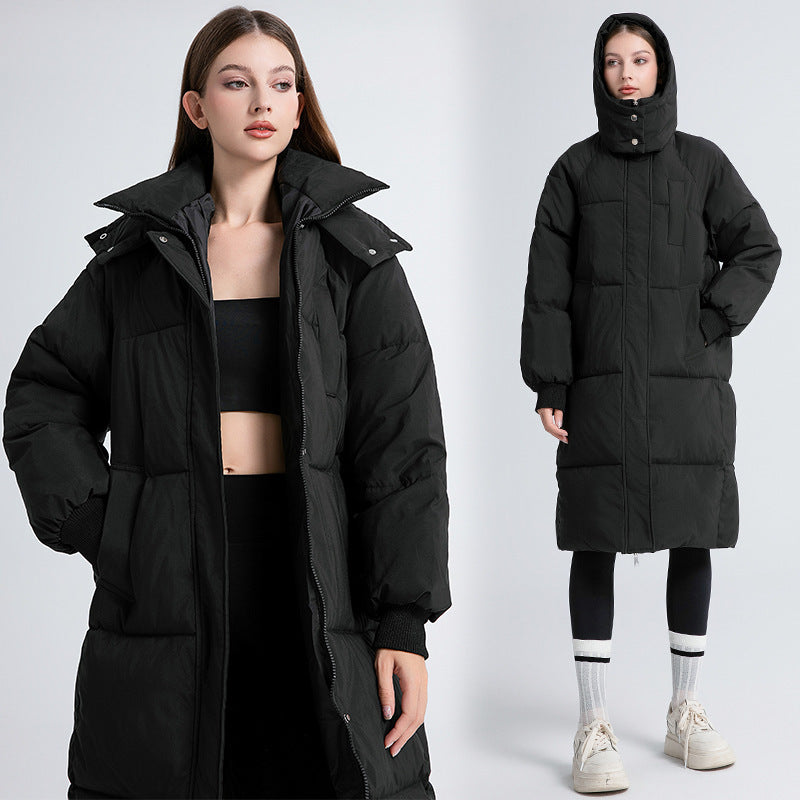 Manteau ample en coton duveté.