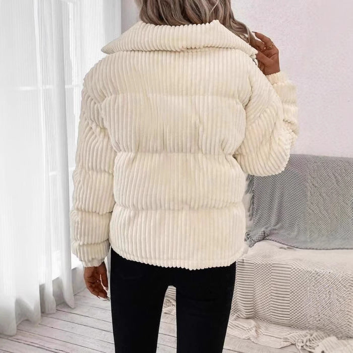 Veste chaude en velours décontractée et ample.