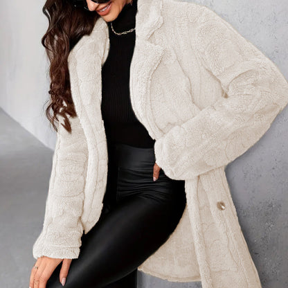 Manteau long décontracté, style mode.