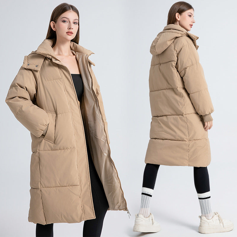 Manteau ample en coton duveté.